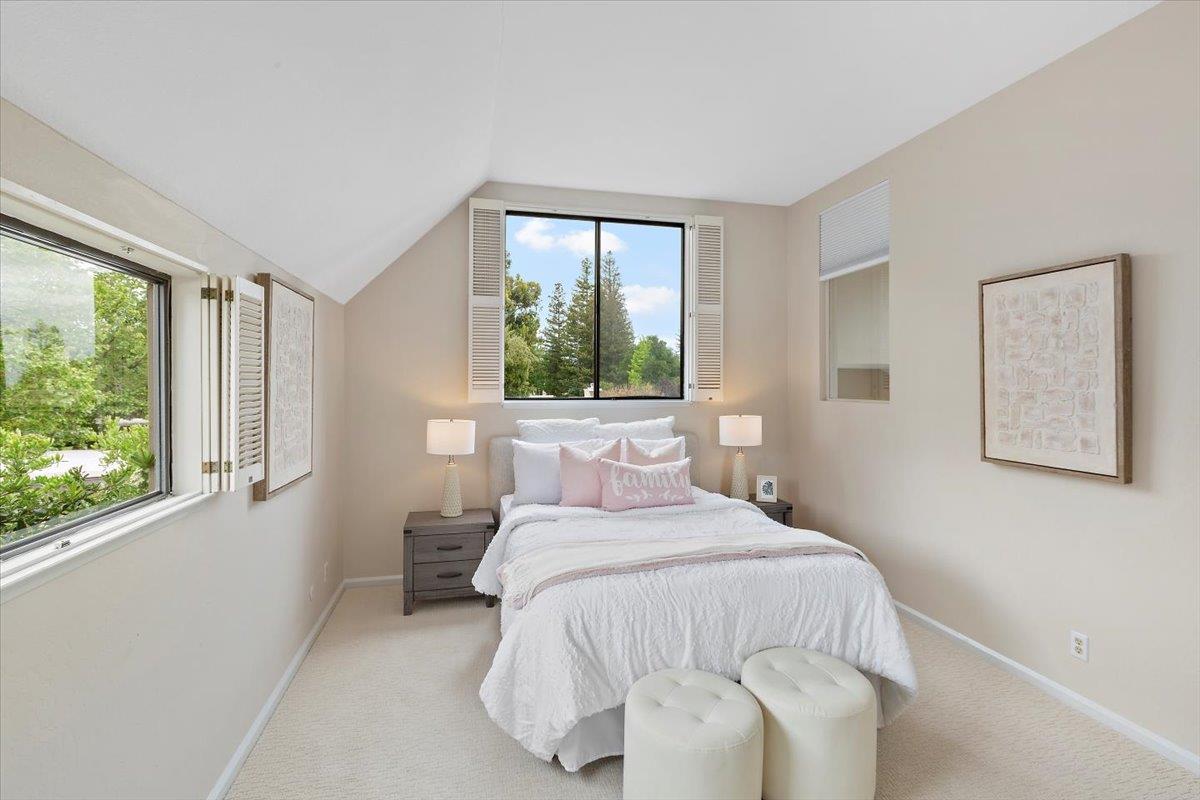 4 Farm Road Los Altos, CA 94024 - Photo 21 of 44 a bedroom with a bed and window