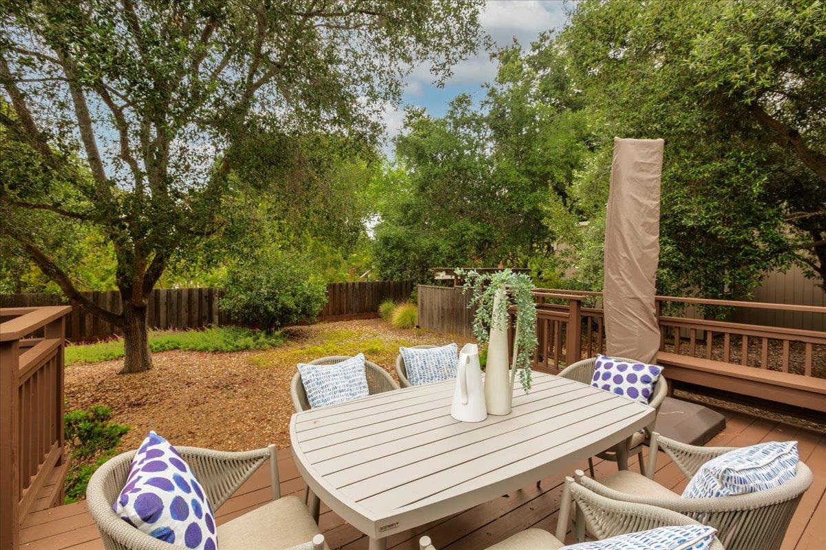 4 Farm Road Los Altos, CA 94024 - Photo 28 of 44 a view of a patio with wooden floor