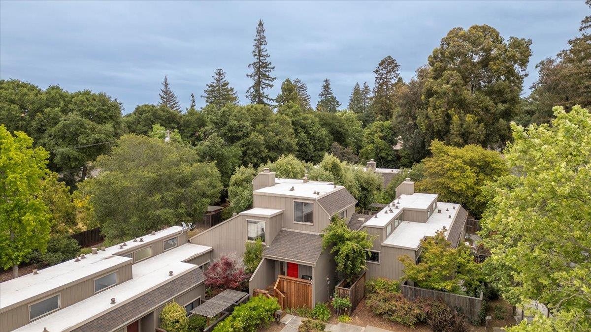 4 Farm Road Los Altos, CA 94024 - Photo 37 of 44 an aerial view of a house with outdoor space and garden view