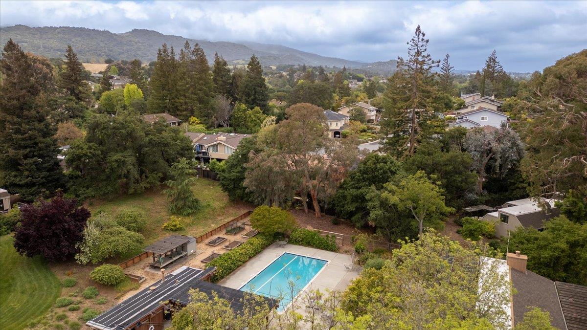 4 Farm Road Los Altos, CA 94024 - Photo 39 of 44 an aerial view of a house with a yard