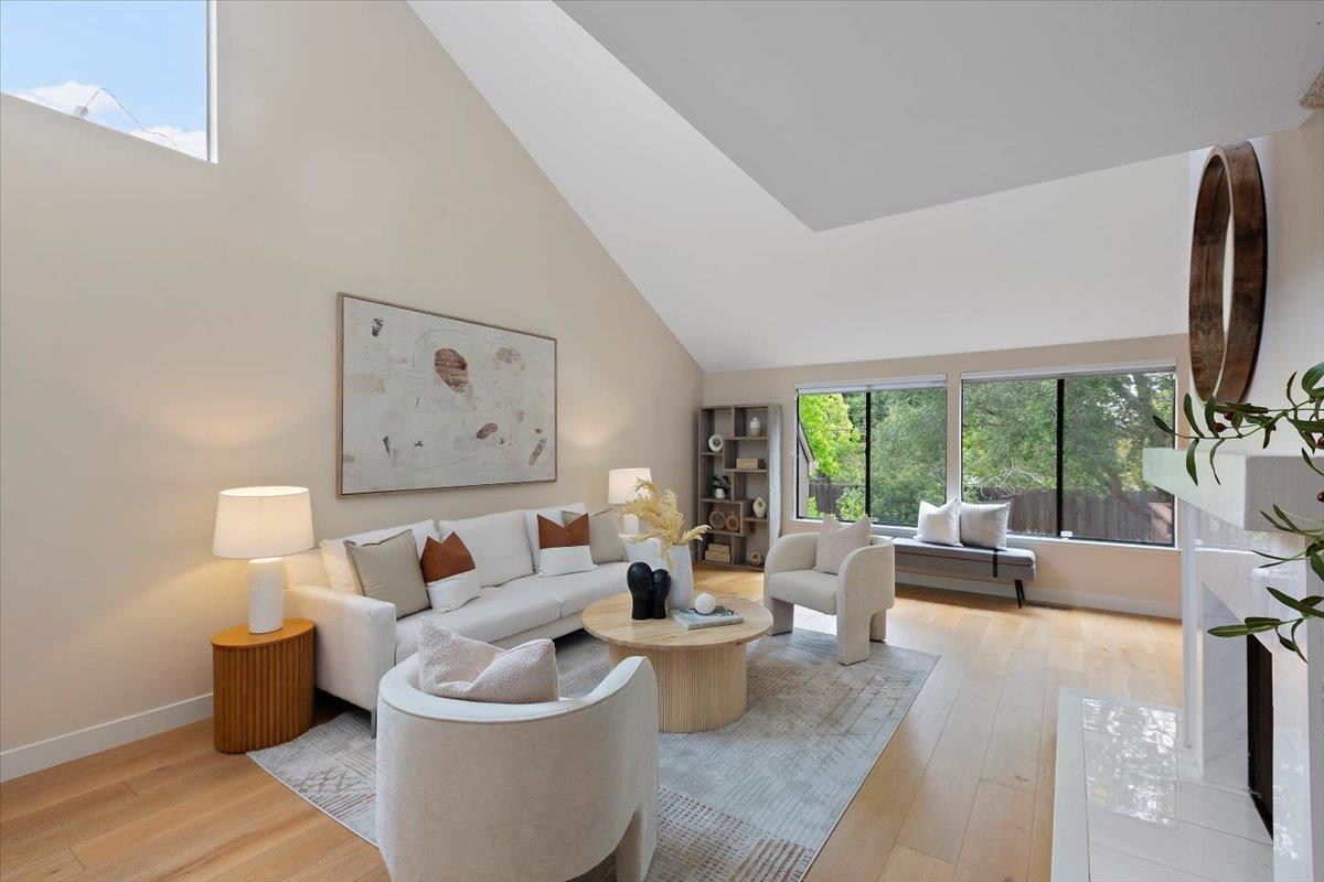 4 Farm Road Los Altos, CA 94024 - Photo 7 of 44 a living room with furniture and a large window