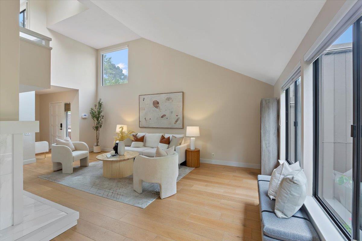 4 Farm Road Los Altos, CA 94024 - Photo 8 of 44 a living room with furniture and a large window