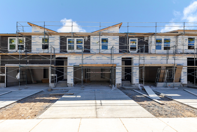 Townhome development under construction featuring multiple units