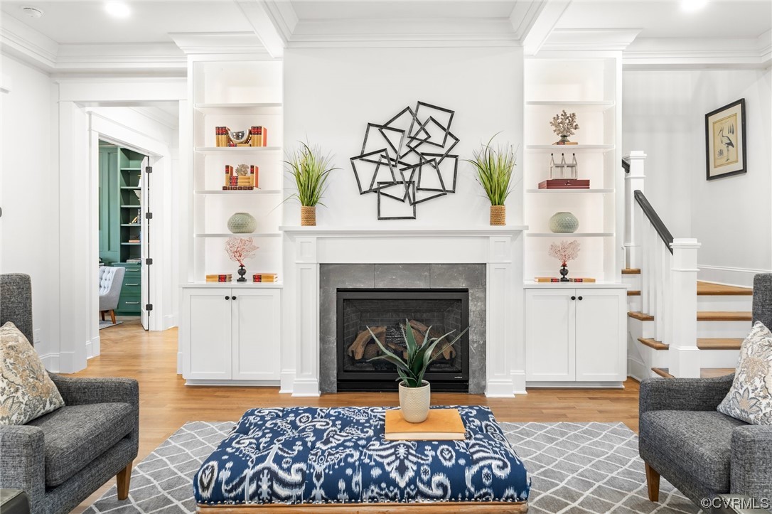 3611 Brook Road Richmond, VA 23227 - Photo 11 of 49 a living room with furniture and a fireplace