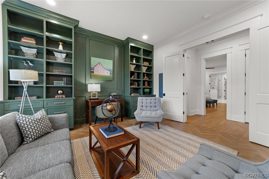 3611 Brook Road Richmond, VA 23227 - Photo 21 of 49 a living room with furniture and a book shelf
