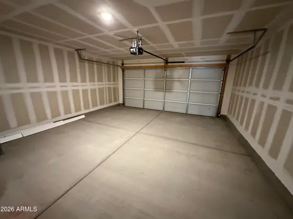 a view of a garage
