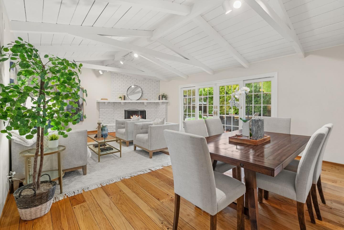 18765 Westview Drive Saratoga, CA 95070 - Photo 12 of 40 a view of a dining room with furniture window and wooden floor