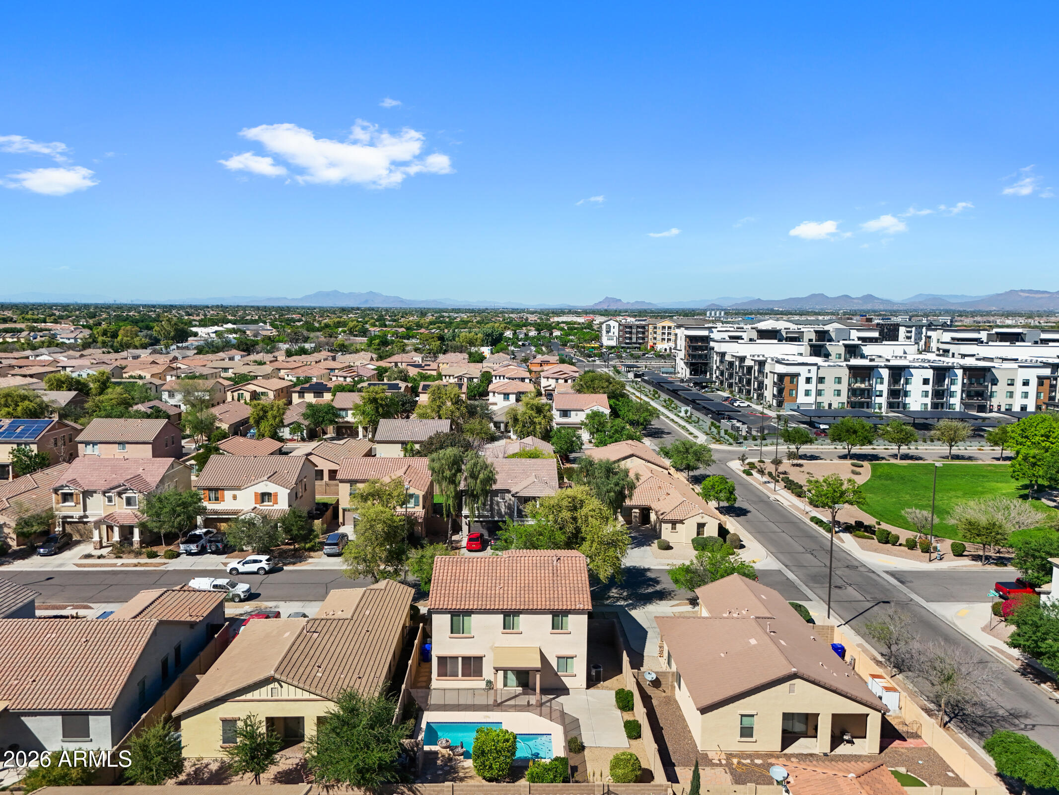 3029 East Franklin Avenue Gilbert, AZ 85295 - Photo 32 of 38 an aerial view of a city