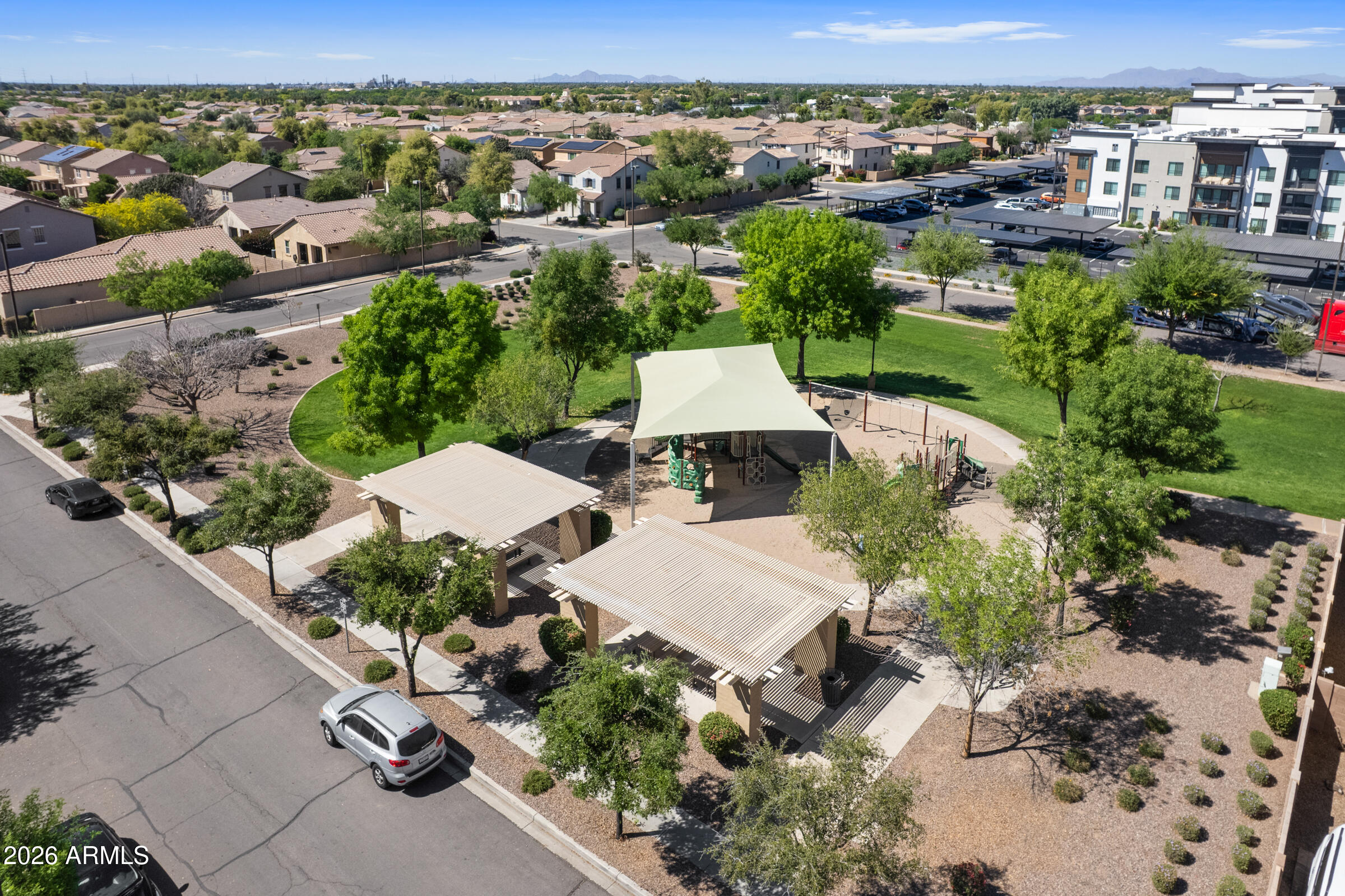 3029 East Franklin Avenue Gilbert, AZ 85295 - Photo 38 of 38 an aerial view of multiple houses with yard
