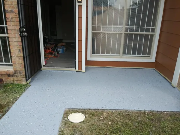 a view of an outdoor space and deck