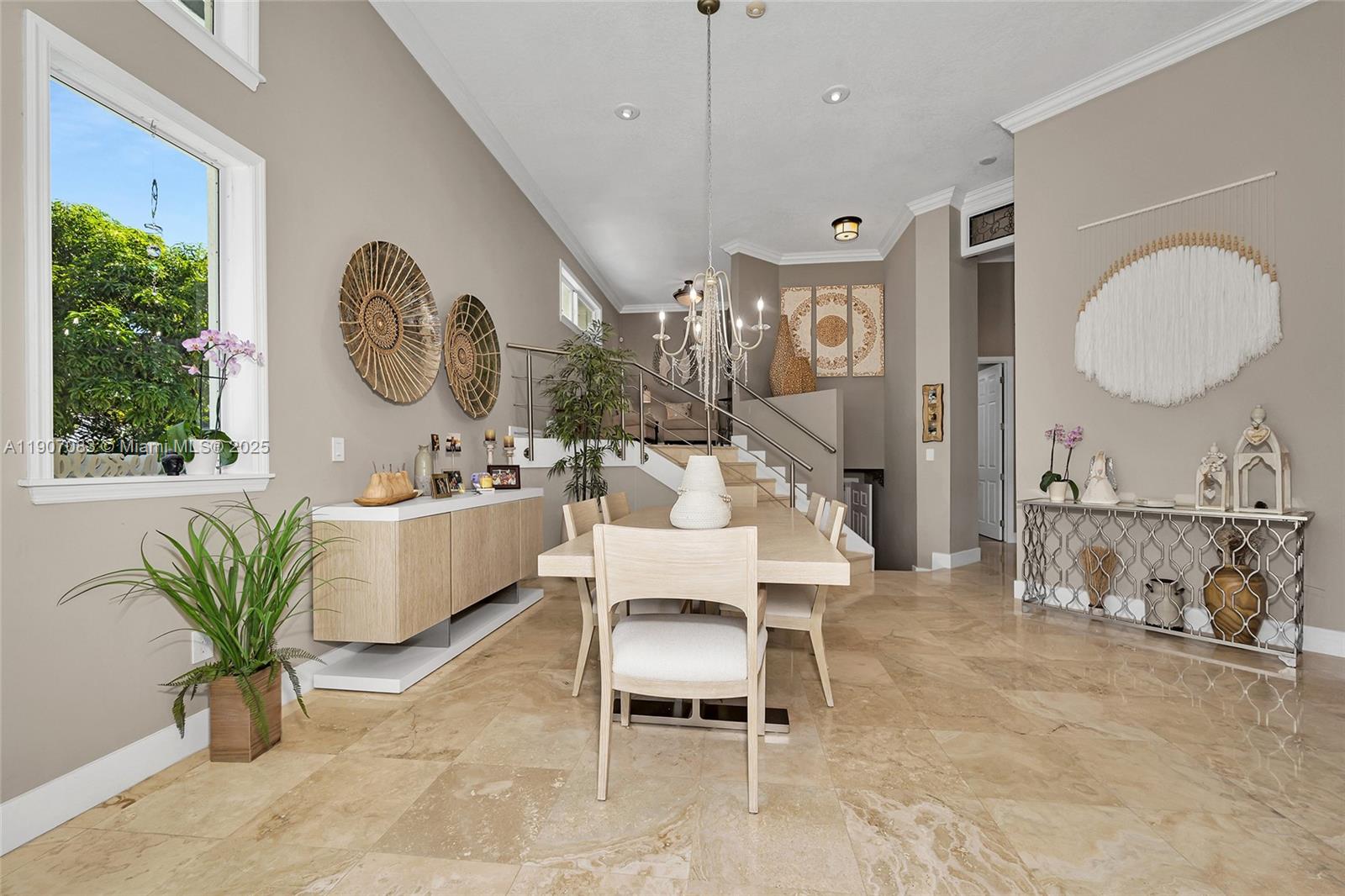 8025 Southwest 91 Avenue Miami, FL 33173 - Photo 15 of 51 a living room with furniture a large window and a potted plant