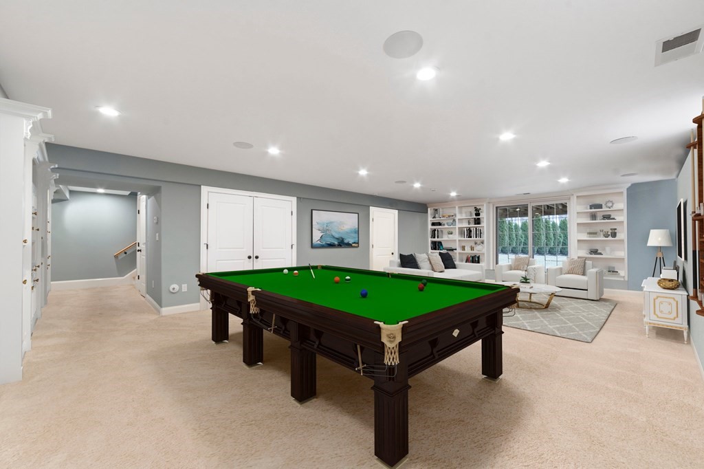 106 Pine Street Newton, MA 02465 - Photo 18 of 22 a room with pool table and furniture