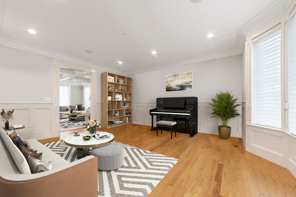 106 Pine Street Newton, MA 02465 - Photo 10 of 22 a living room with furniture and a potted plant