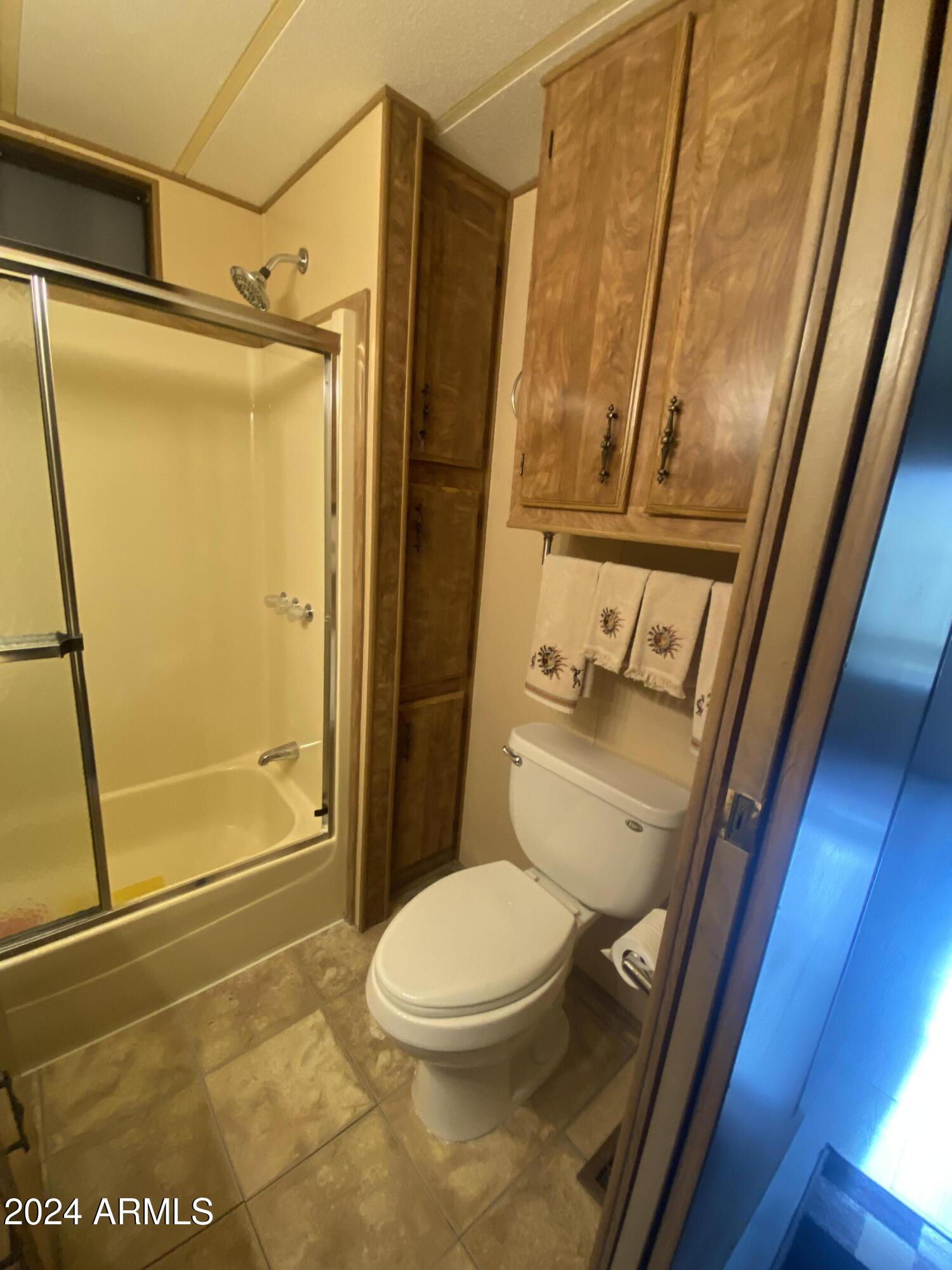 2323 South Pomo Avenue Apache Junction, AZ 85119 - Photo 12 of 42 a bathroom with a toilet and a shower