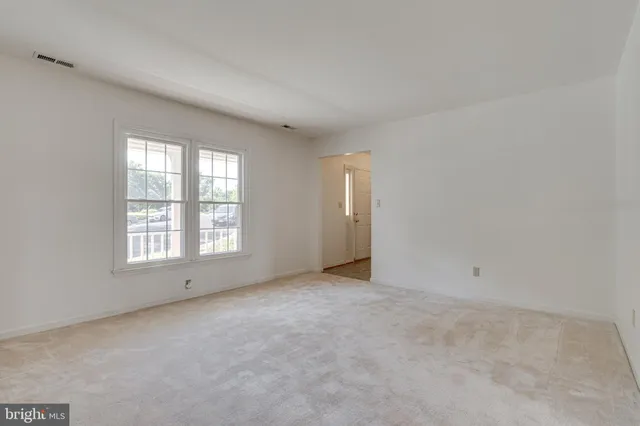 an empty room with a window