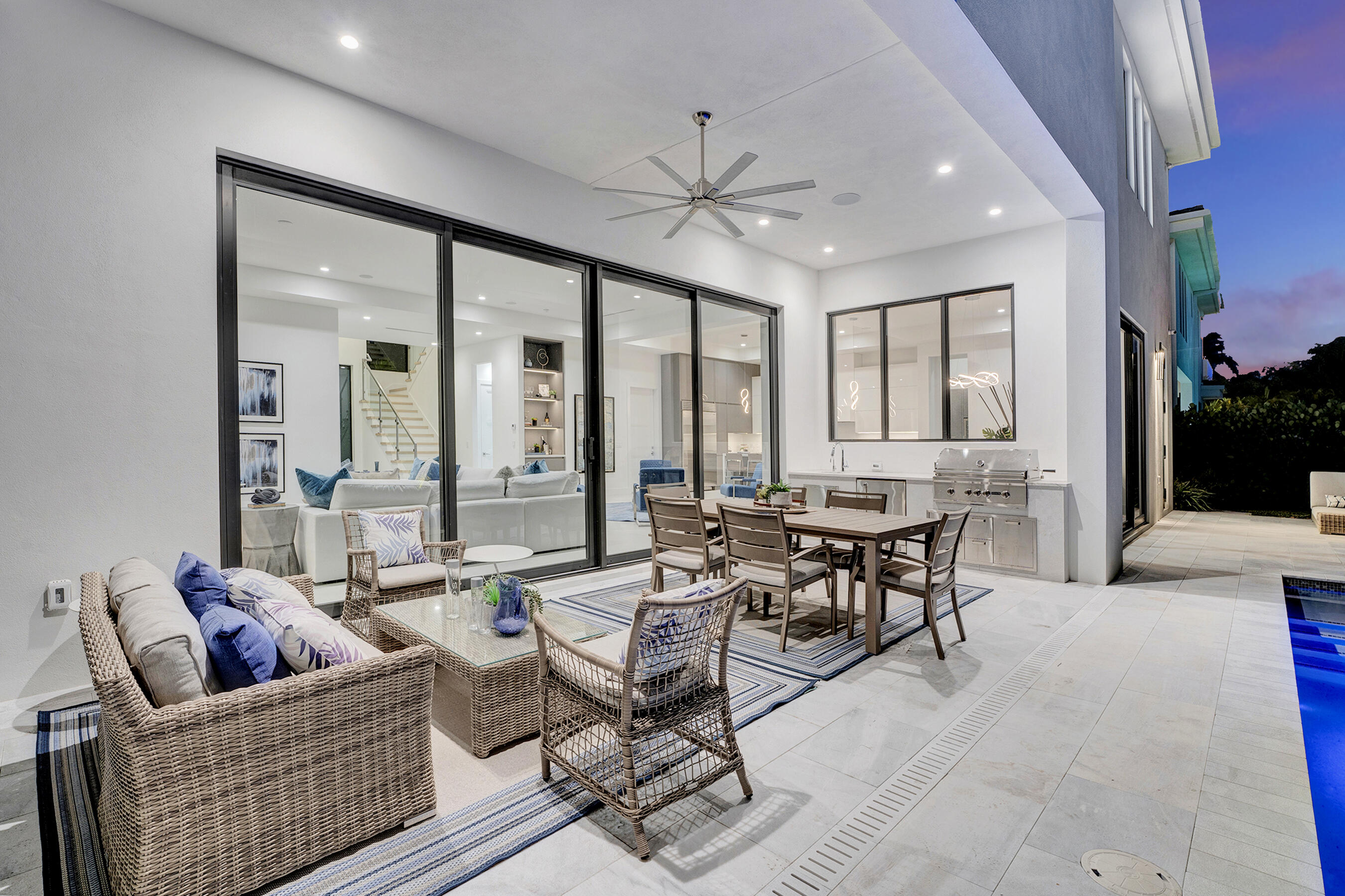 1133 Northeast 3rd Avenue Boca Raton, FL 33432 - Photo 34 of 38 a living room with fireplace furniture and a large window