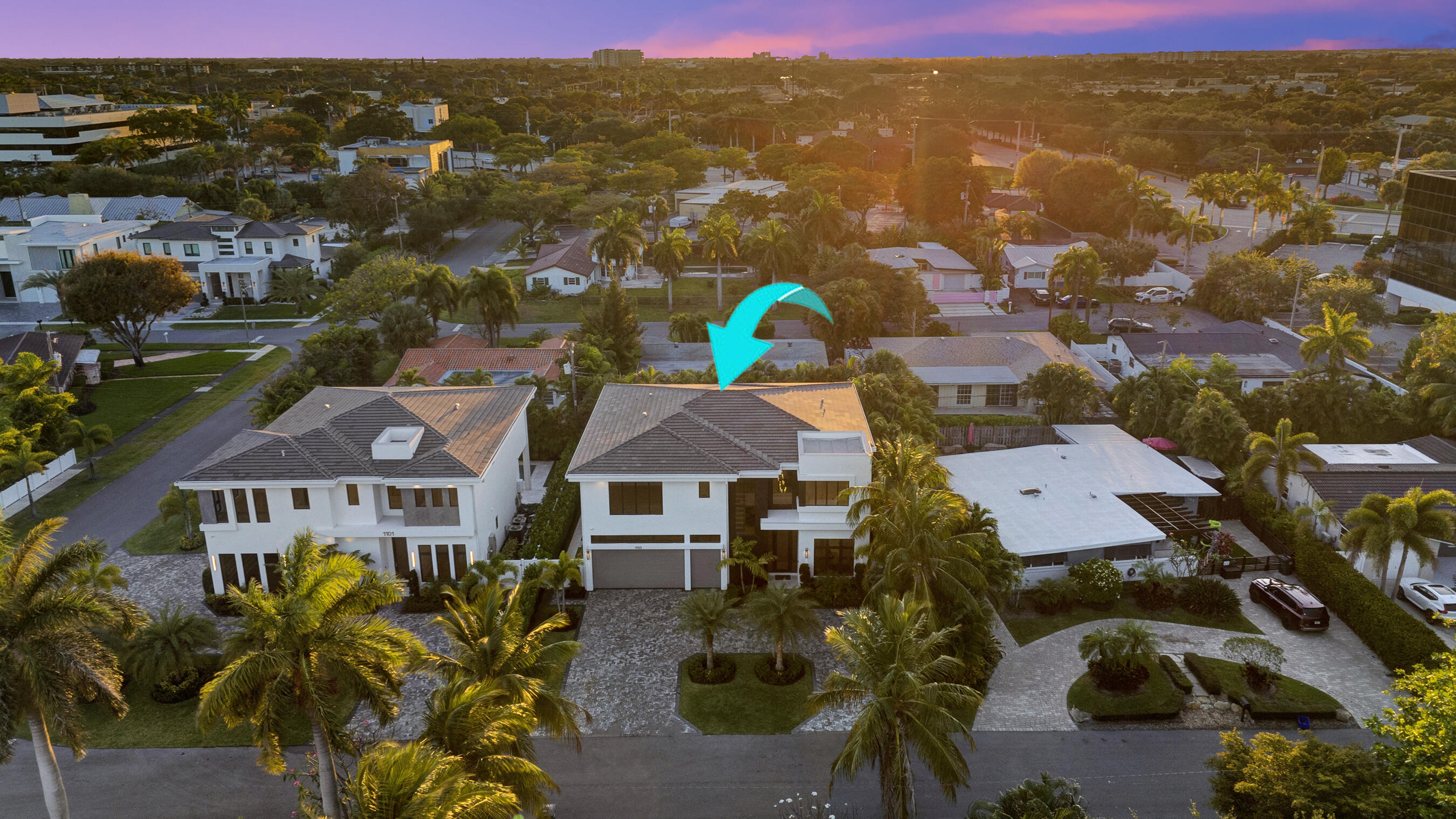 1133 Northeast 3rd Avenue Boca Raton, FL 33432 - Photo 36 of 38 an aerial view of residential houses with outdoor space