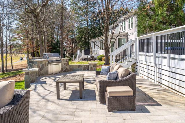 a view of a swimming pool and mountain