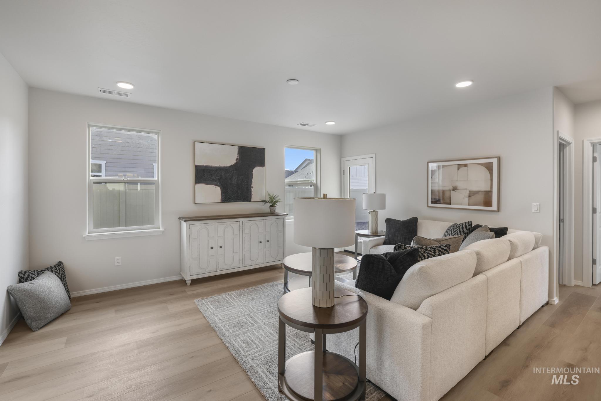1542 Kenyon Road Twin Falls, ID 83301 - Photo 7 of 26 Living area featuring light wood-style floors and recessed lighting
