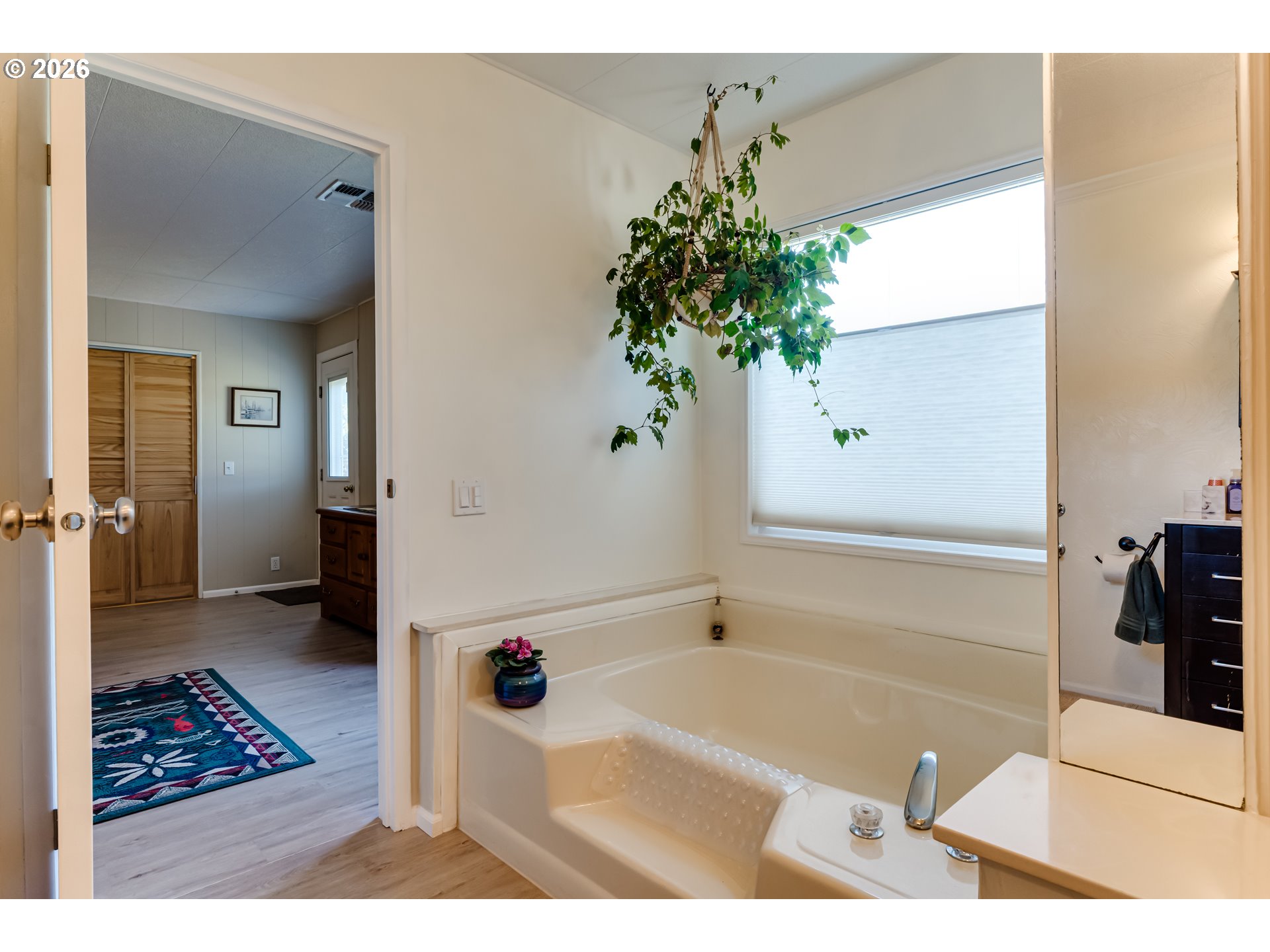 34681 Devonshire Drive Eugene, OR 97405 - Photo 18 of 34 a bath room with a potted plant and a bath tub