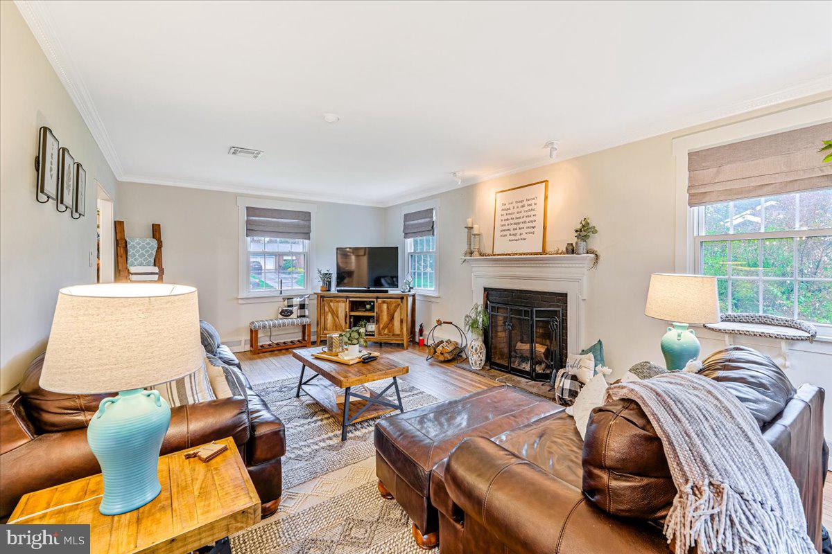 27 Lochatong Road Ewing, NJ 08628 - Photo 8 of 42 Living room with wood burning fireplace