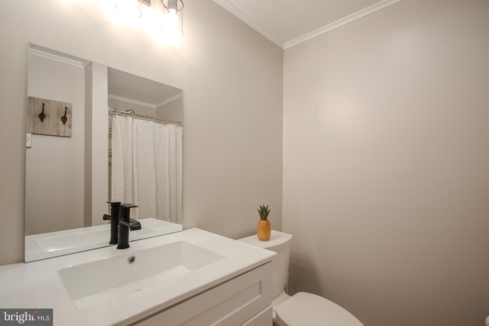 60 Beaconhill Road Ocean Pines, MD 21811 - Photo 19 of 30 a bathroom with a sink a toilet and mirror