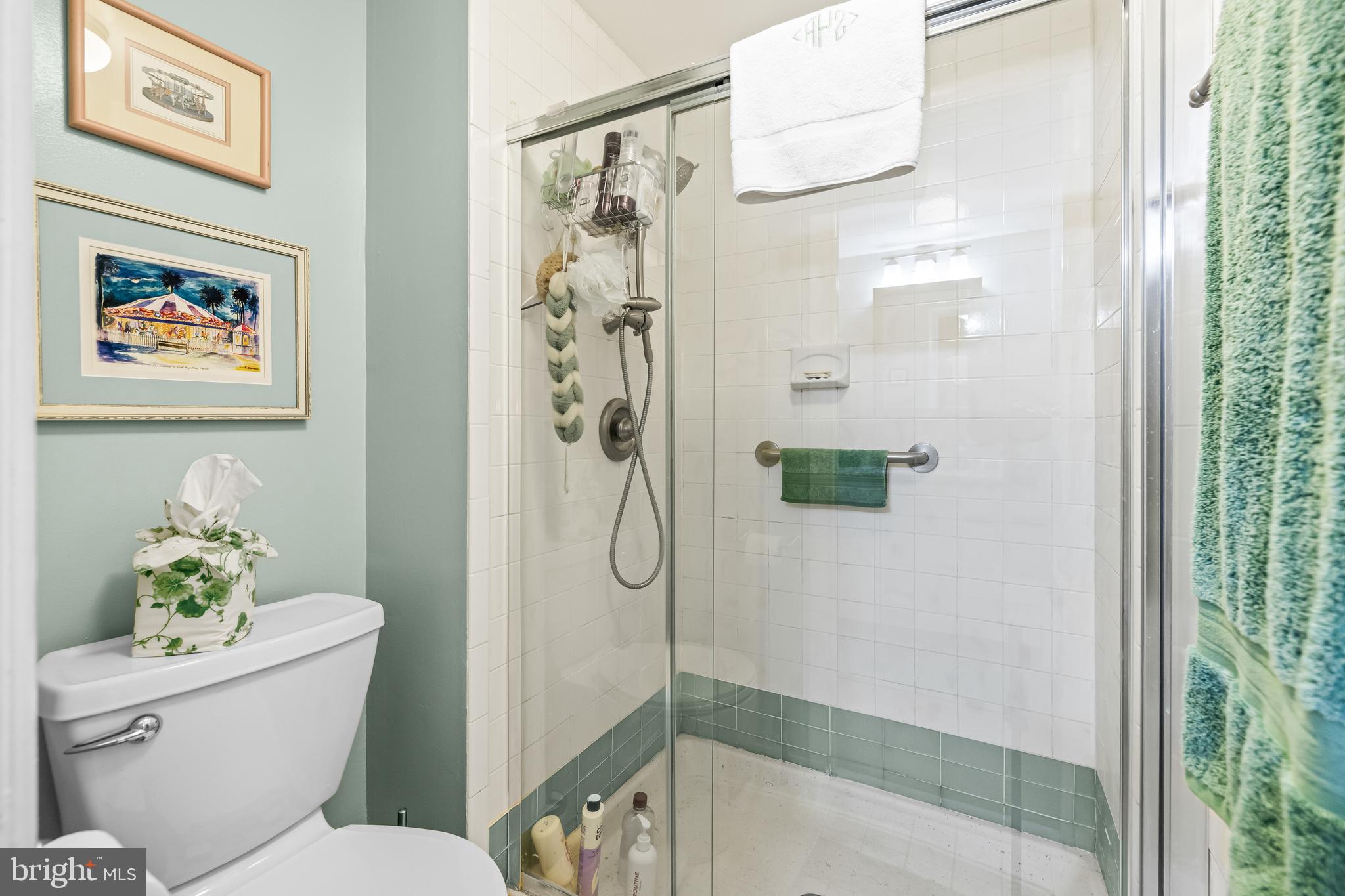 107 Cross Keys Road, Unit R107C Baltimore, MD 21210 - Photo 30 of 40 a bathroom with a shower and toilet