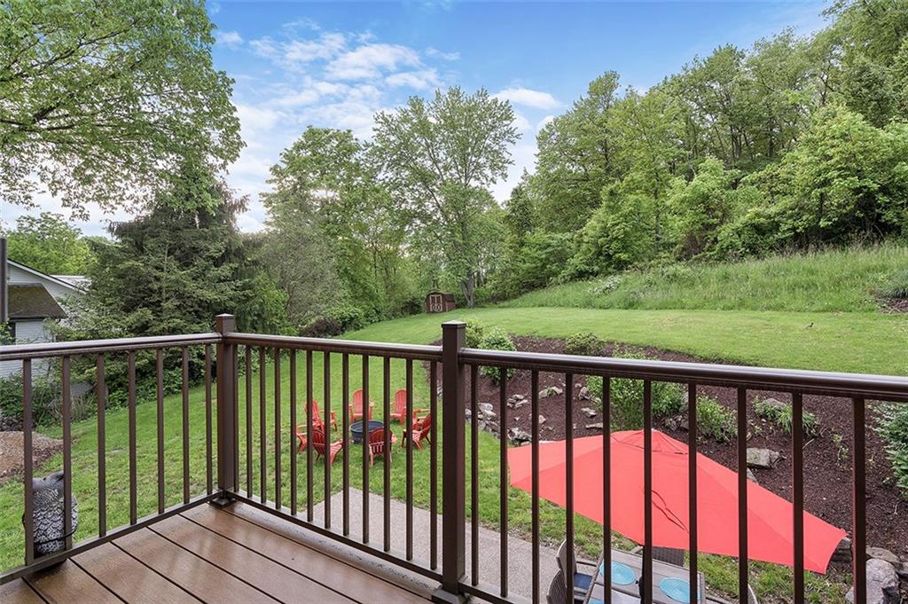 6178 Baker School Road Trafford, PA 15085 - Photo 34 of 48 a view of balcony with wooden floor and fence
