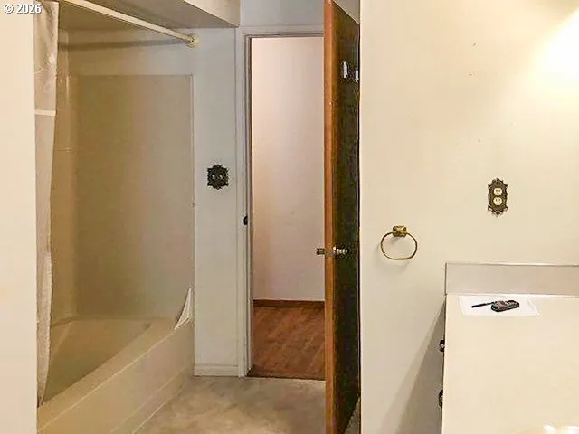 an empty room with a window