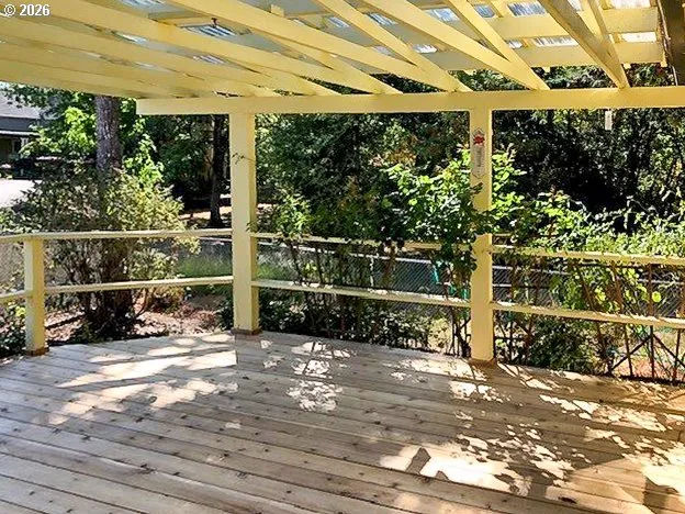 a view of a backyard with plants