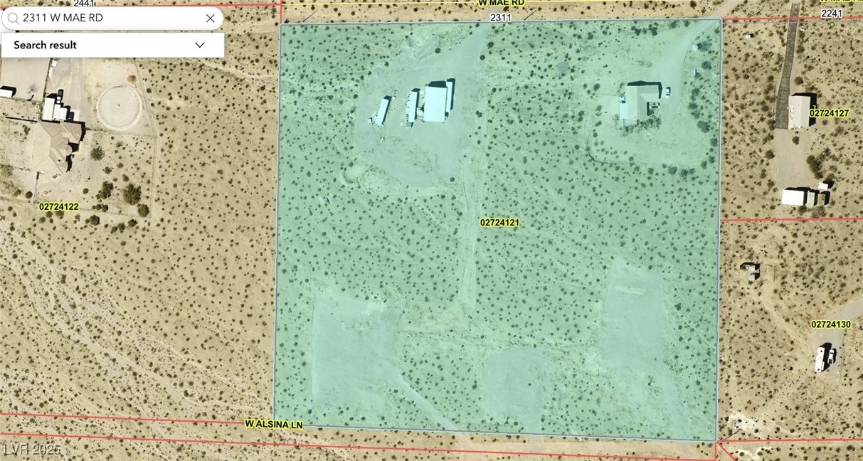 2311 West Mae Road Pahrump, NV 89060 - Photo 17 of 24 Map / location of property area with property parcel outlined