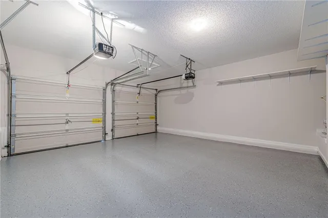 a view of a indoor garage