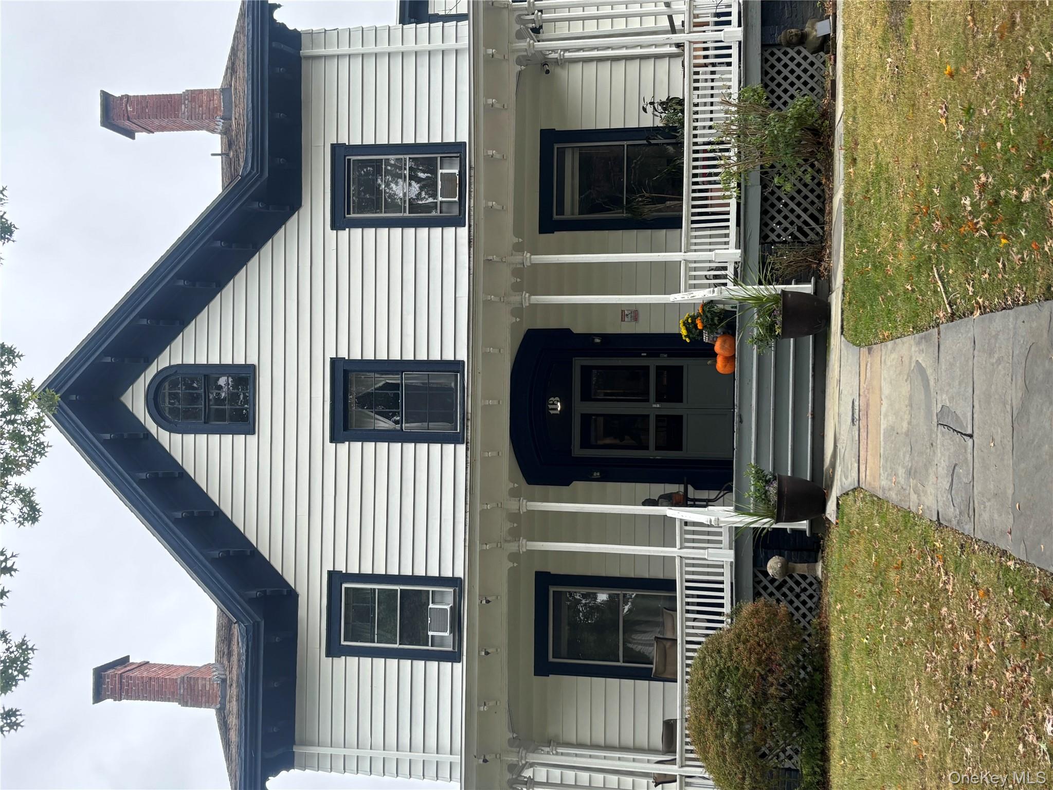 a front view of a house