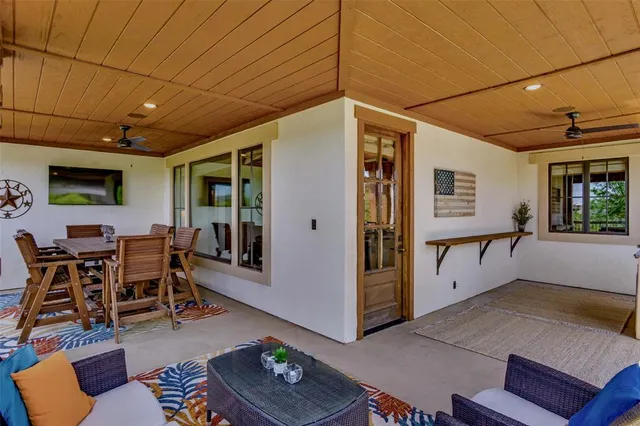 a outdoor space with furniture