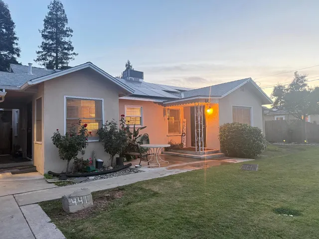 a front view of a house