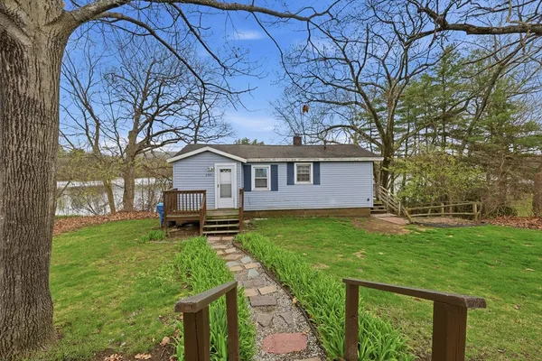 a house view with a garden space