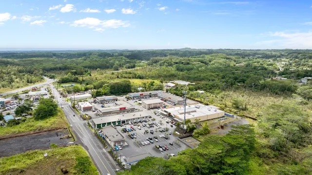 an aerial view of a residential houses with city view