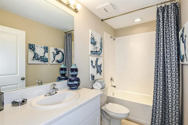 a bathroom with a sink a toilet and a bathtub