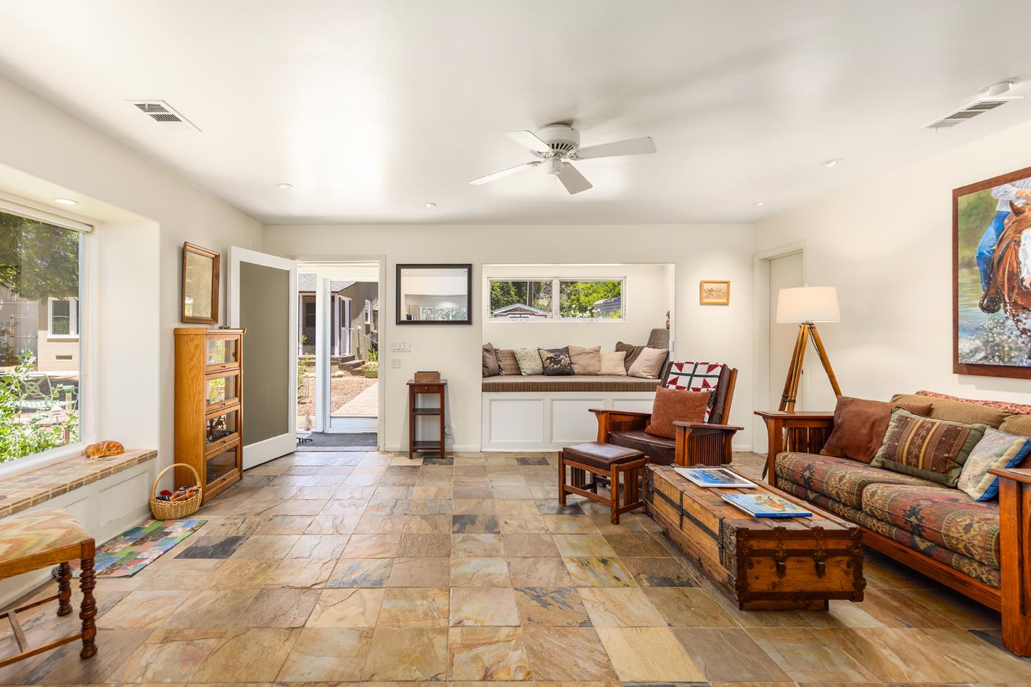 840 Fairview Road Ojai, CA 93023 - Photo 15 of 30 a living room with furniture and a flat screen tv