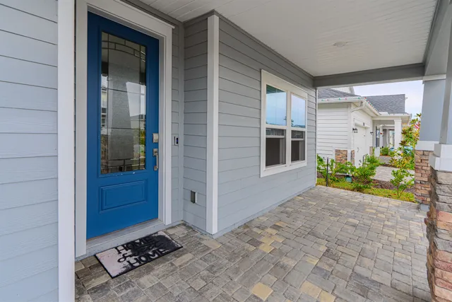 a view of a swimming pool and outdoor space