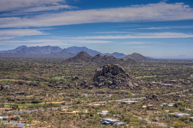a view of city and mountain
