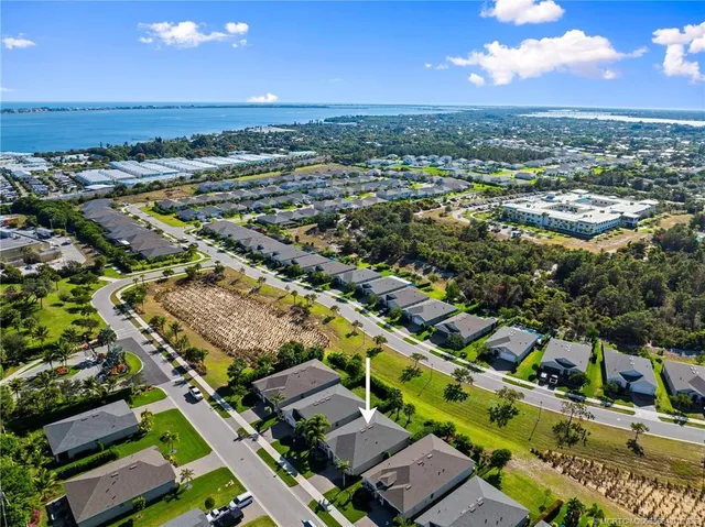 an aerial view of multiple house