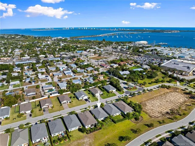 an aerial view of a city