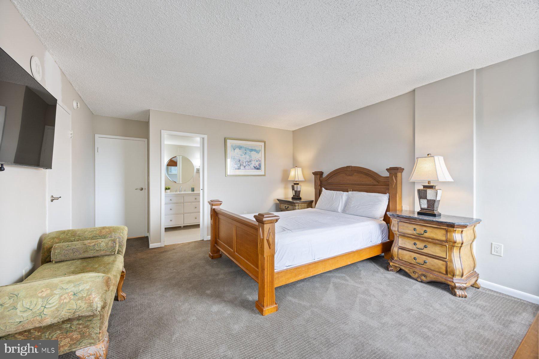 205 East Joppa Road, Unit 2403 Towson, MD 21286 - Photo 22 of 48 a bedroom with a bed and a flat screen tv