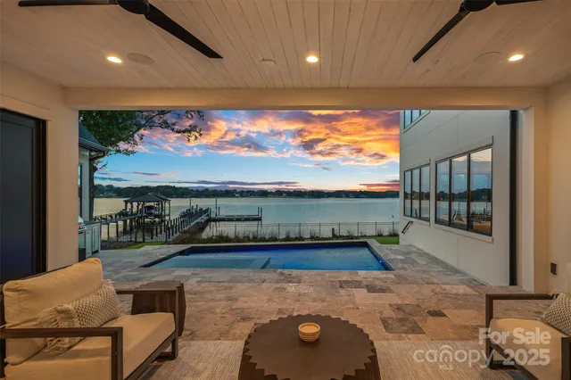 a room with furniture and a flat screen tv