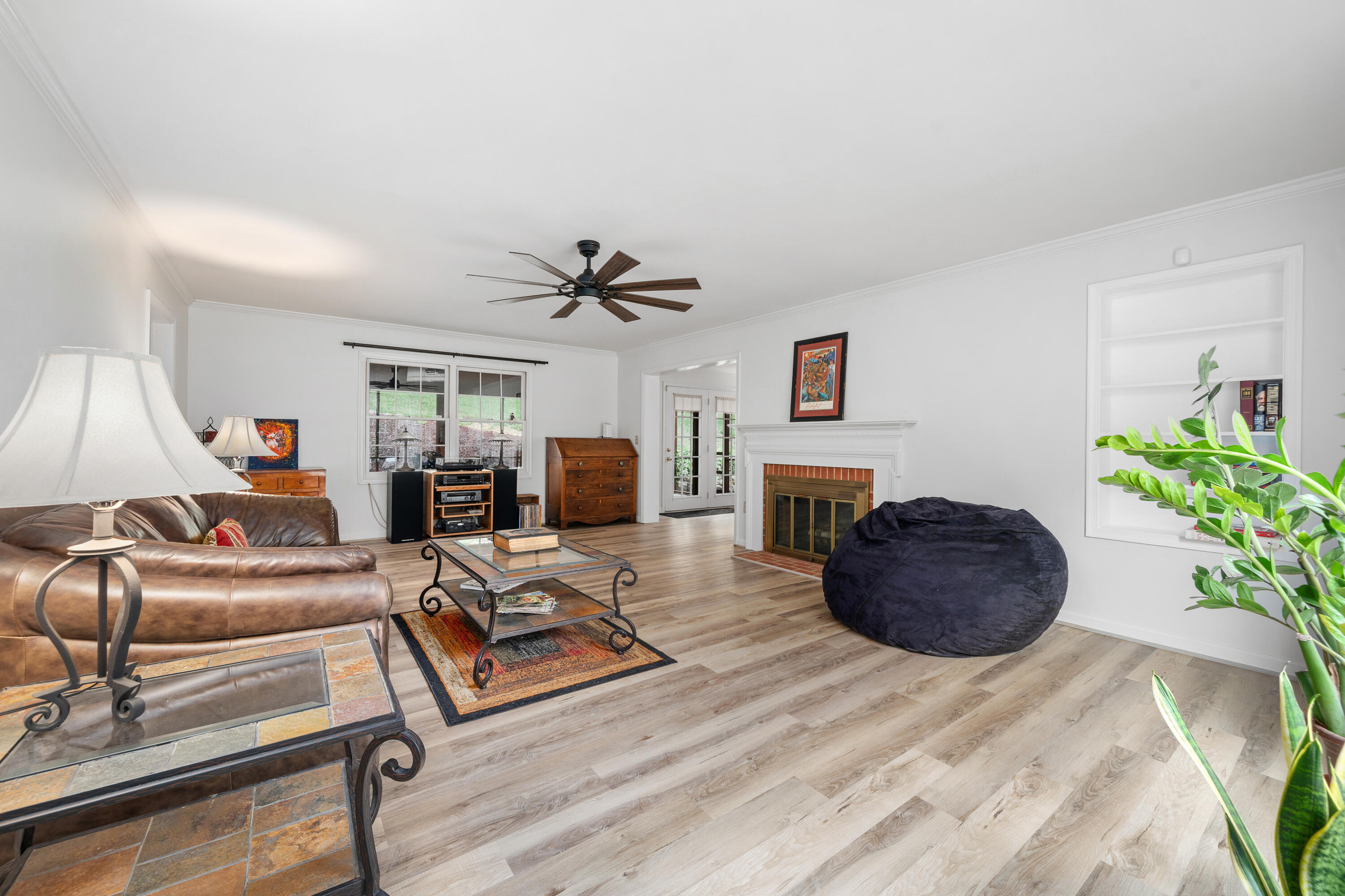 3341 Hidden Oak Road Southwest Roanoke, VA 24018 - Photo 8 of 26 a living room with furniture and a fireplace