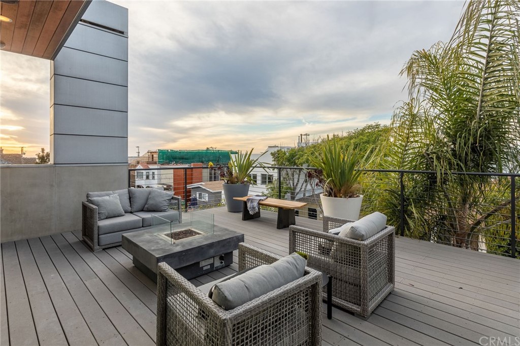 464 34th Street Manhattan Beach, CA 90266 - Photo 16 of 54 a view of a roof deck with couches