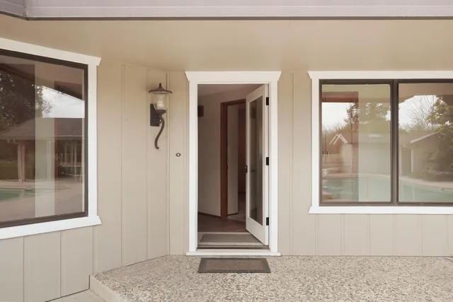 a view of a entryway door of the house