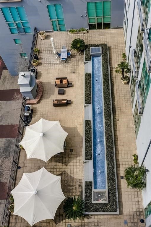 2000 Bagby Street, Unit 5436 Houston, TX 77002 - Photo 25 of 32 an aerial view of a house with patio