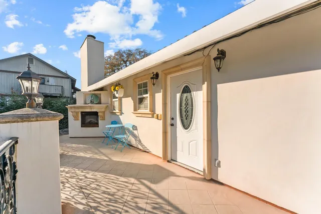a view of a house with roof deck